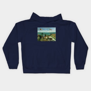 Terrace at the Seaside by Claude Monet Kids Hoodie